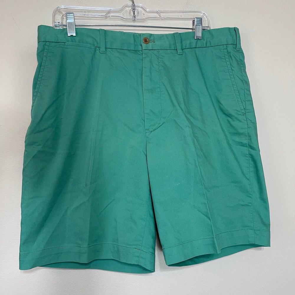 Polo Golf Ralph Lauren Mens Green Cotton Twill Stretch Shorts Classic Fit 35